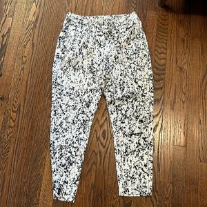 H&M black white and baby blue trousers
